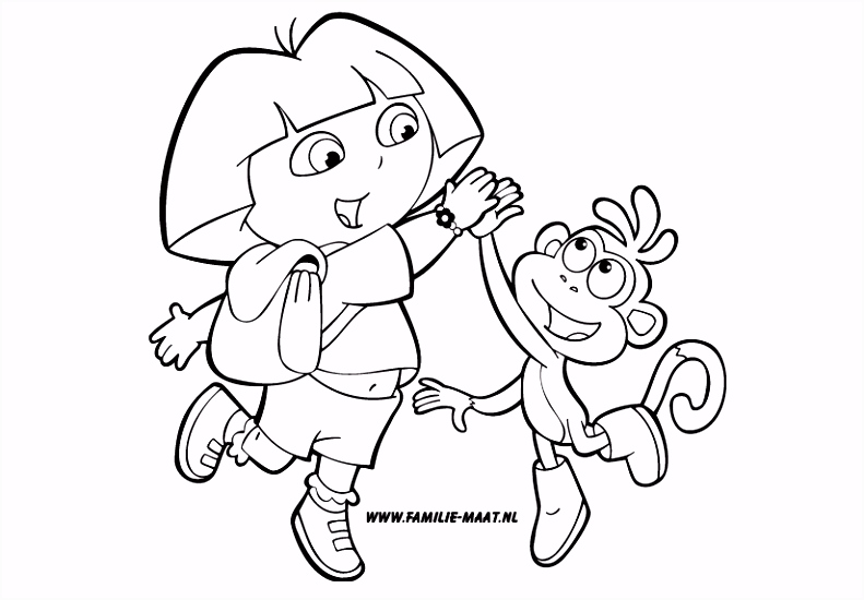 Kleurplaten Dora and Friends Dora Boots toys T3nh02ndu4 T2io4usgus