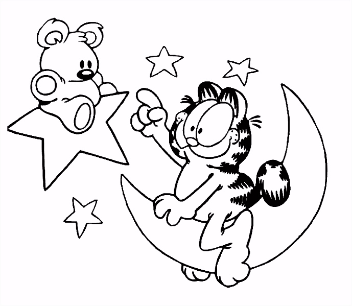 Kleurplaten Garfield Kleurplaat Maan Archidev C7rq14ehn7 P4bh5hgbes