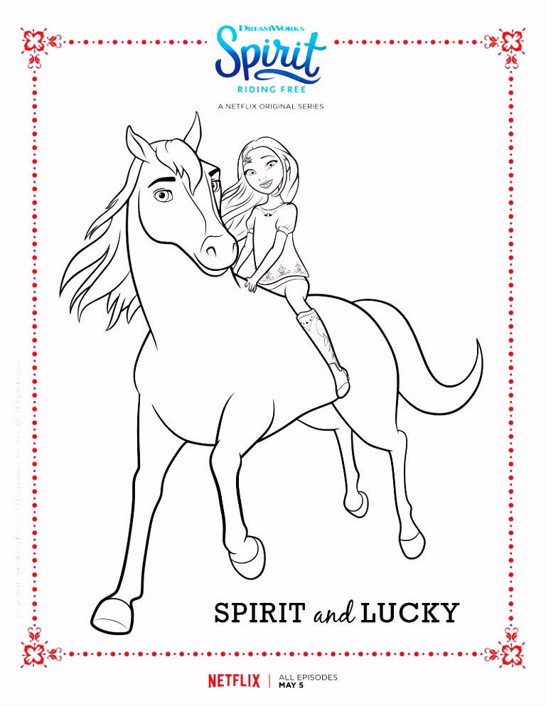 Kleurplaten Home Dreamworks Here to the Netflix Spirit Riding Free Coloring Page E9py86eyk4 asrzshfhi4