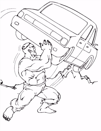 Kleurplaten Hulk Hulk Gooit Met De Auto Kleurplaat Q1de60fat9 Zvyp5ujvf4