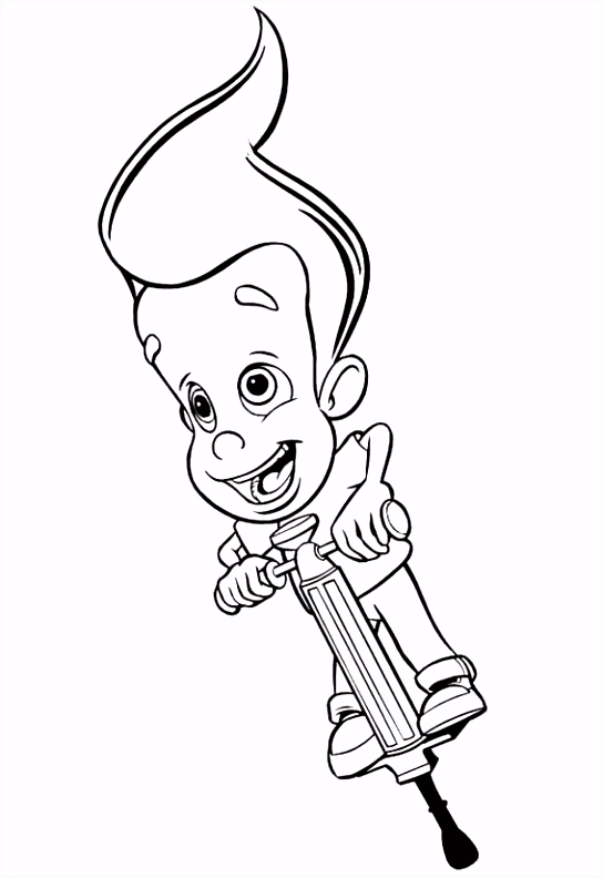 Kleurplaten Jimmy Neutron Jimmy Neutron Rides On Scooter Coloring Pages R4bd63ykl6 M5dyu6gznh