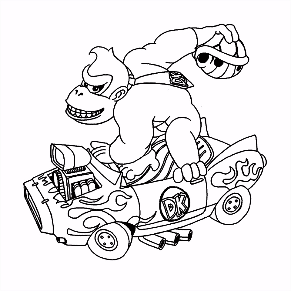 Kleurplaten King Kong Leuk Voor Kids – Donkey Kong In Zijn Auto X5dr22nqx2 Auhysueso2