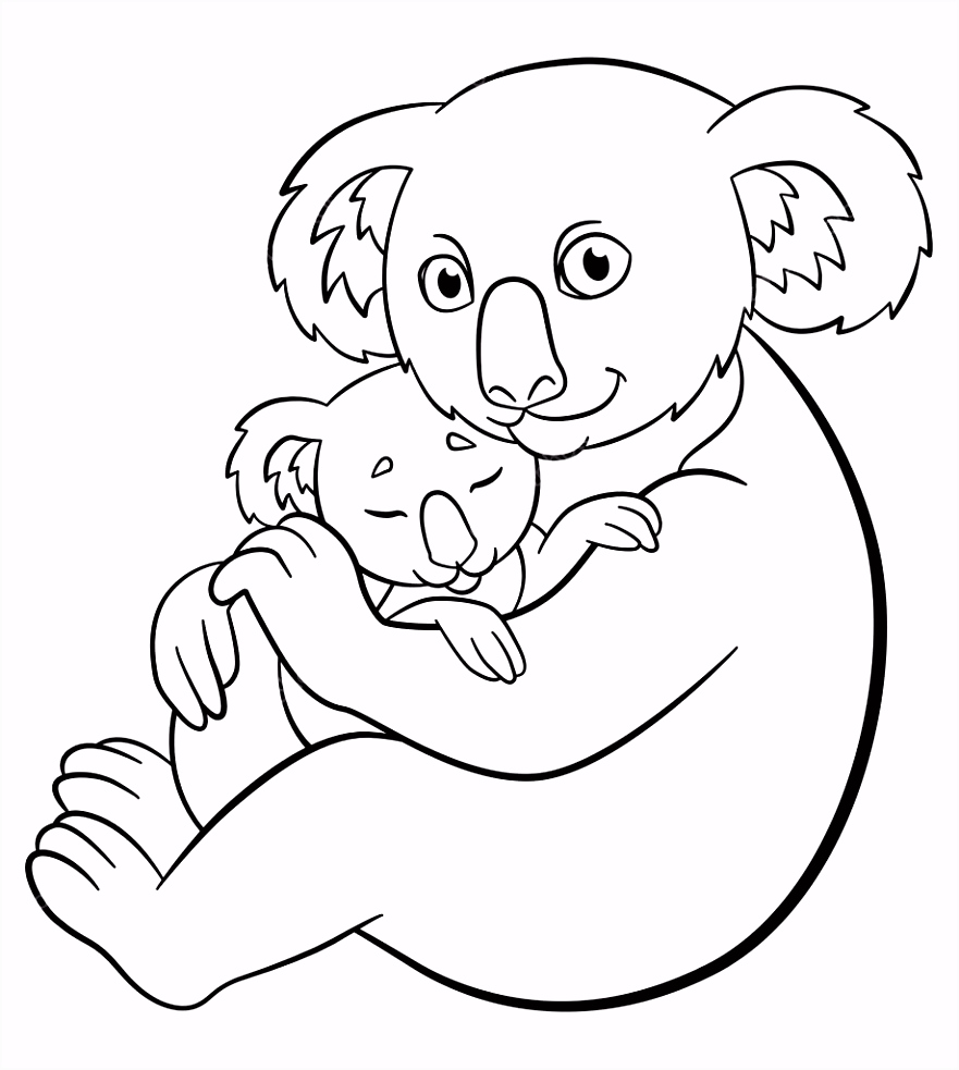 Kleurplaten Koala Beertjes Kleurplaten Moeder Koala Met Haar Schattige Slapende Baby N9if56hcj2 F6jx24lqw4