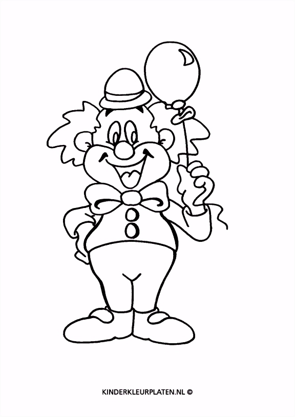 Kleurplaten Luchtballonnen Kleurplaat Clown Met Ballon Algemeen C5yu52nfe4 A6uvsvoqd6