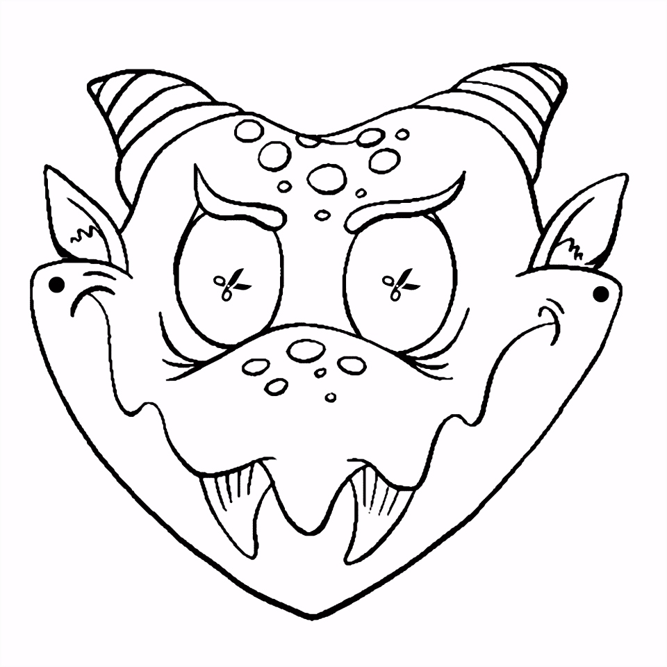 Kleurplaten Masker Draak Leuk Voor Kids P3qh13gbe2 Xsijmhoft4
