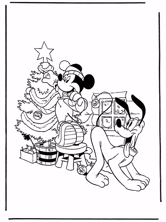 Kleurplaten Pluto Pluto and Mickey with Christmastree Mickey Mouse Z3yu83snn5 R2kfu6uhau