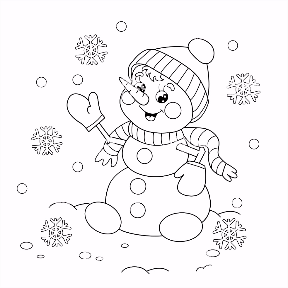 Kleurplaten Prinses Cupcake Coloring Page Outline Cartoon Snowman Stock Vector Art &amp; More S1yb960jb9 W2dbuuibi4