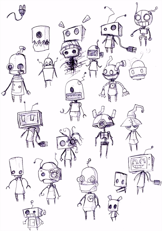 Kleurplaten Ratchet En Clank Robot Sketches Looks Like the Robots From Machinarium C6jy51lio1 A6crmsslq4