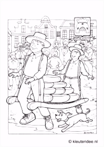 Kleurplaten Rembrandt Coloring Alkmaar Kleuteridee Alkmaar Coloring Holland Street Z7ig52ucx3 Buee5shac2