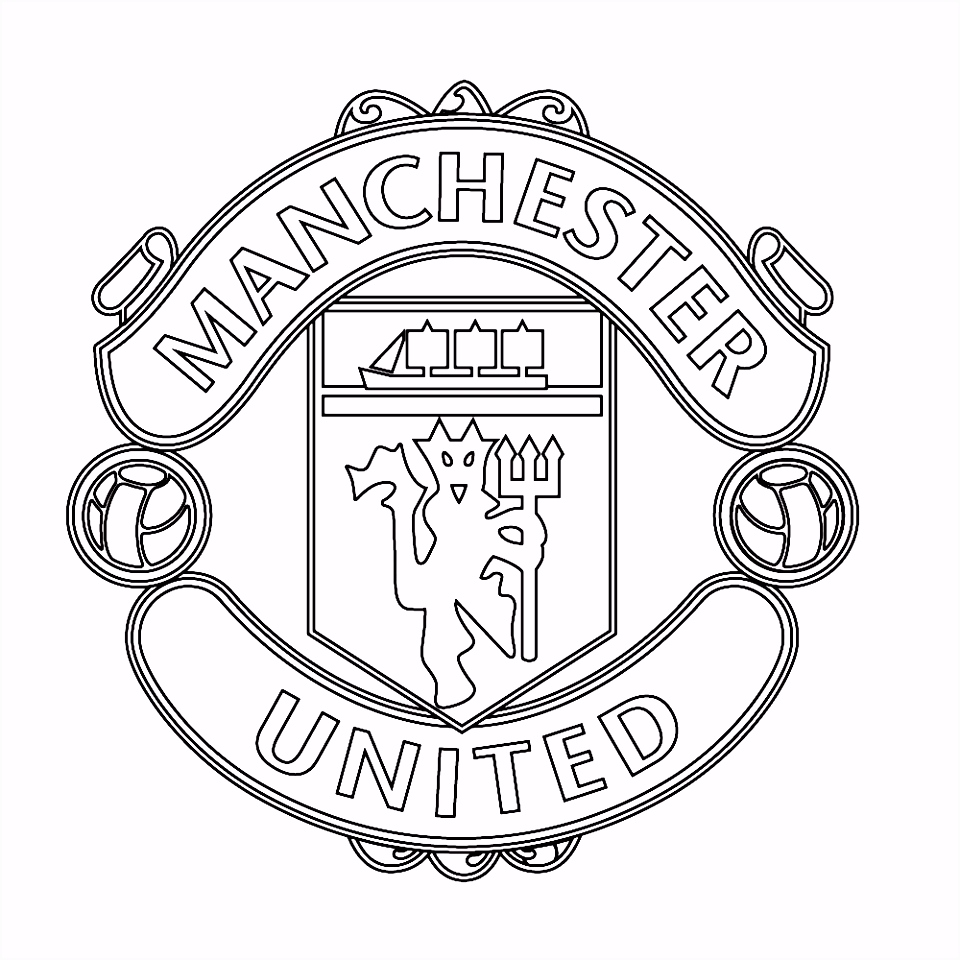 Kleurplaten Voetbal Leuk Voor Kids – Logo Manchester United A2ih54gal5 Auyovubaw4