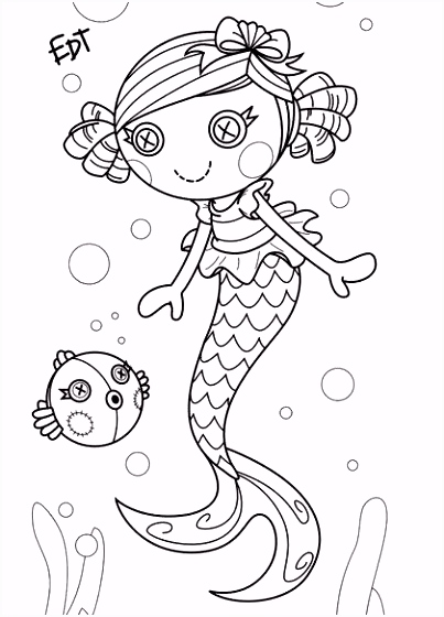 Kleurplaten Zhu Zhu Pets Coral Sea Shells Mermaid Lalaloopsy Coloring Page B6ii64hdu3 Iulov6fro4