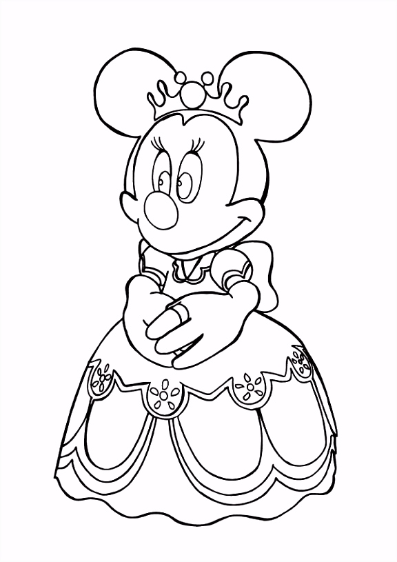 Minnie Mouse Kleurplaten Princess Minnie Mouse Coloring Page Download Print Li O9og24zpw4 Whflm5gyu5