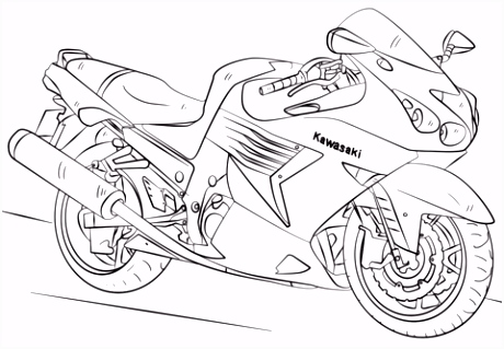 Motorfiets Kleurplaten Kawasaki Motorcycle Kleurplaat E6ys61hlj4 Bmyfv4xhou
