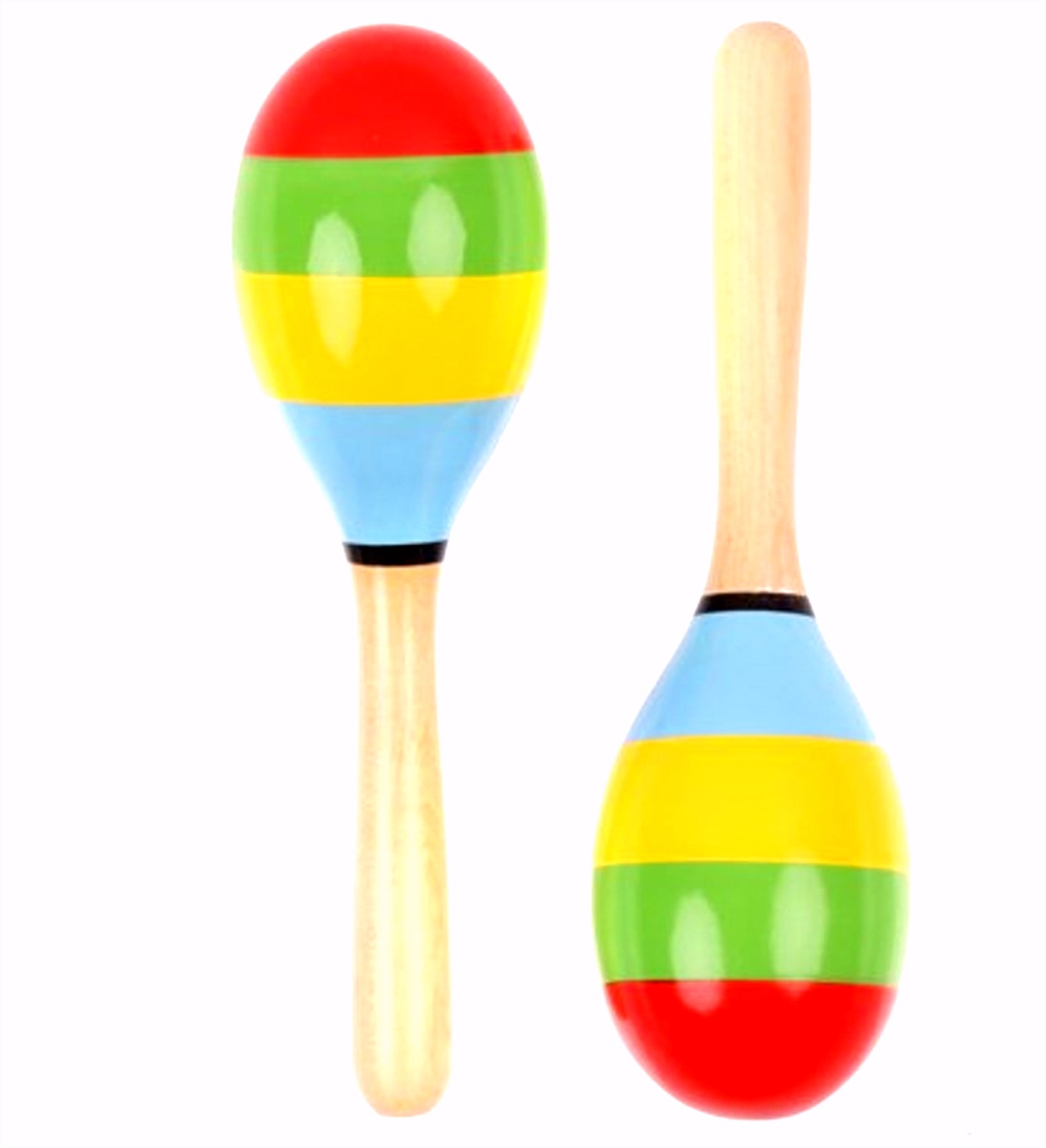 bol Handgemaakte houten sambaballen maracas Vilac