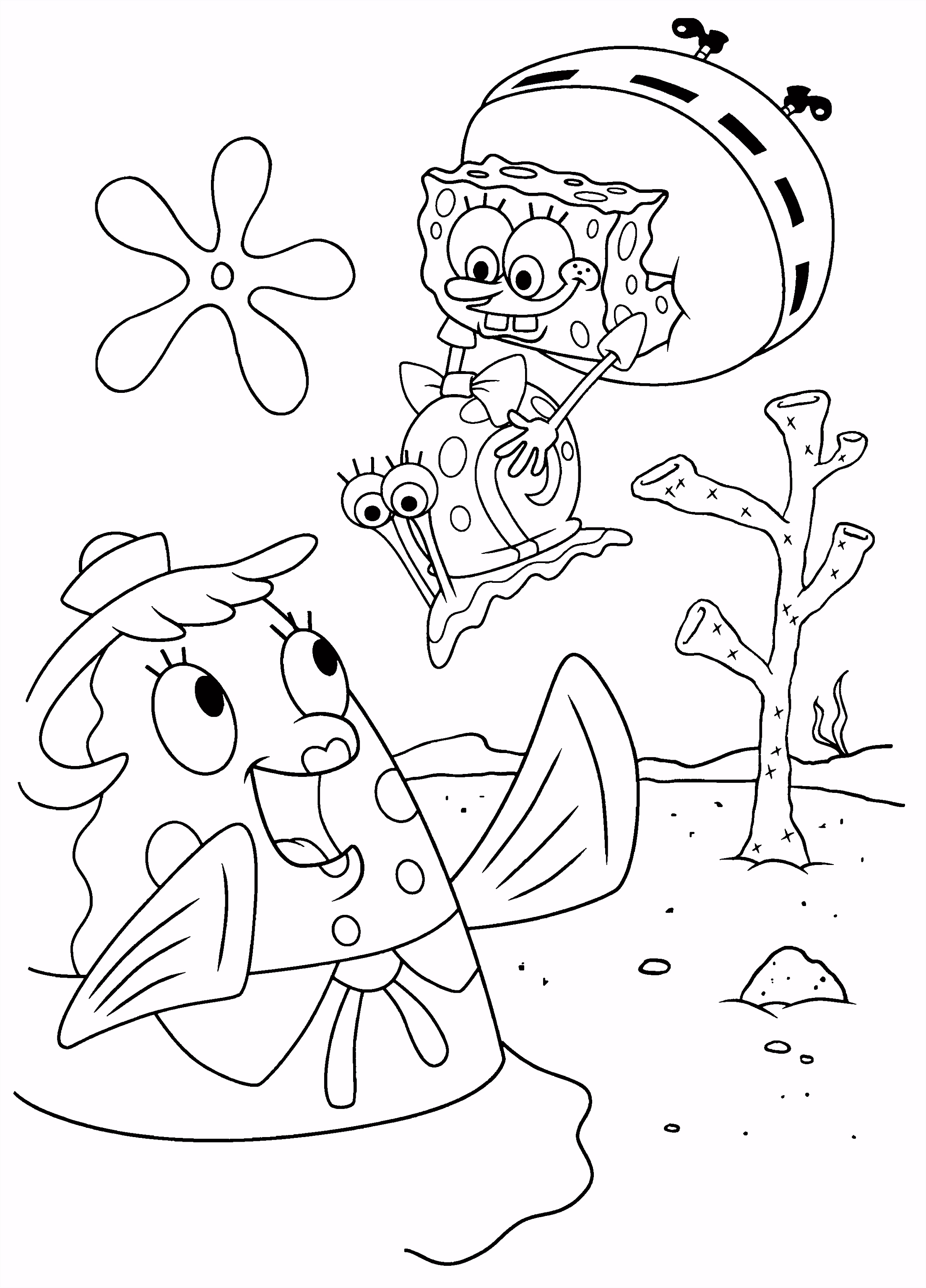 Kleurplaat Spongebob Gerrit Leuk Voor Kids Spongebob Met Gerrit