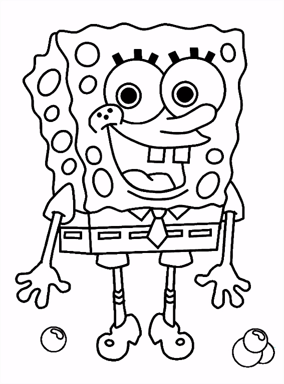 Kleurplaat Spongebob Squarepants portret kleurplaatje