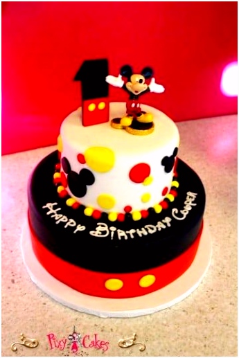 Imágenes con decoraciones de pasteles de mickey mouse bebe