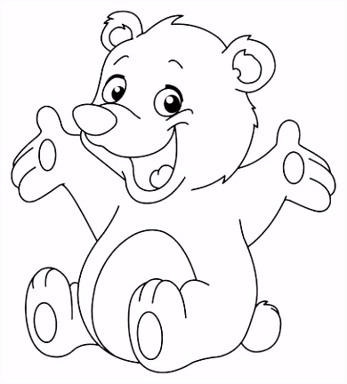 Teddybeer Kleurplaten Outlined Happy Teddy Bear Raising His Arms Coloring Page Royalty V3pd19bjd8 Csya5sfhdu