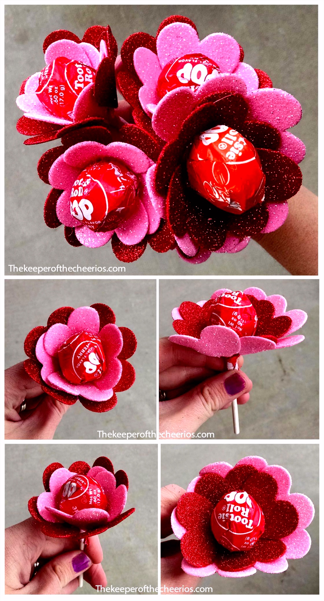 Heart Flower Sucker Valentine Valentines Day