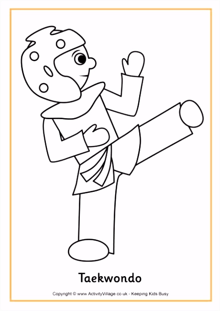 Een Verse Lading Rio 2 Kleurplaten Taekwondo Colouring Page Sports Doing now B1ft73dse4 E6je5mkff5