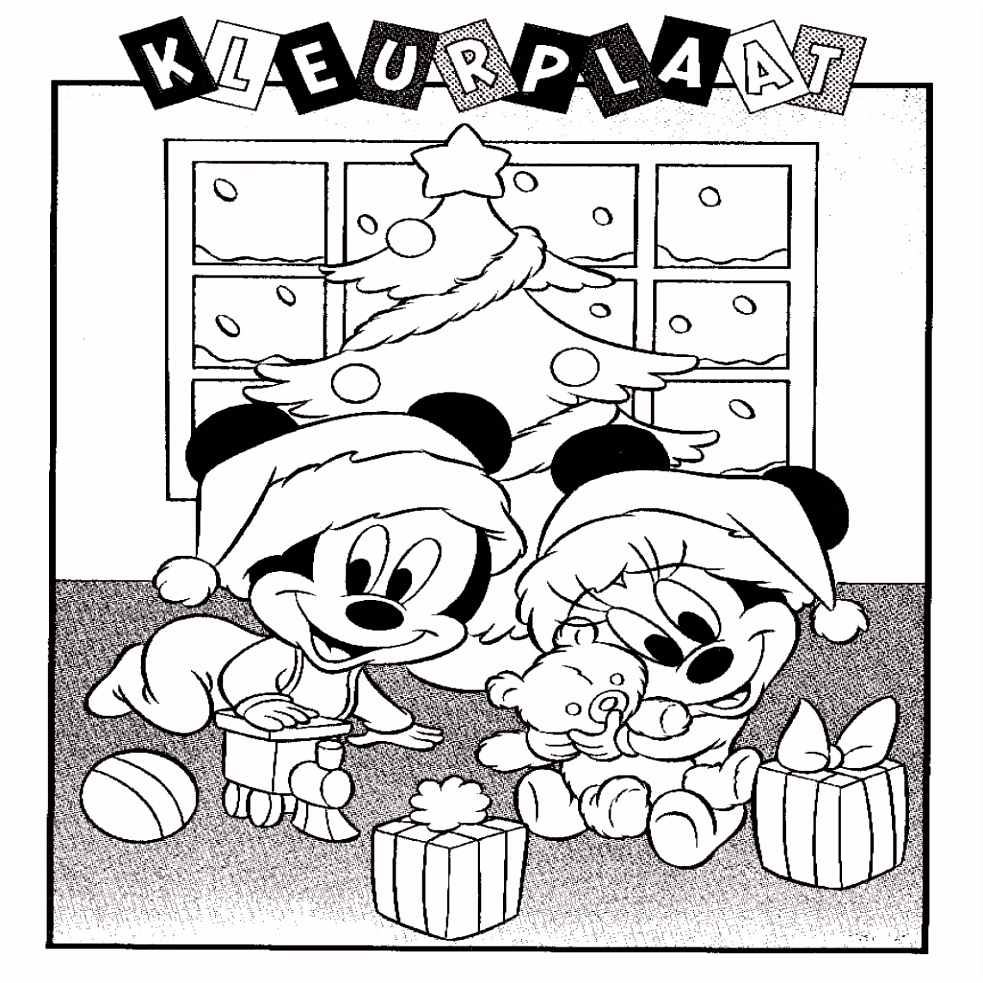 Mickey En Minnie Mouse Kerst Kleurplaten ARCHIDEV