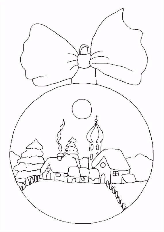 Kerst Kleurplaten Merry Christmas Christmas Coloring Pages Christmas ornament with Snow Scene for F4ht22eev3 R4pzm4auo0