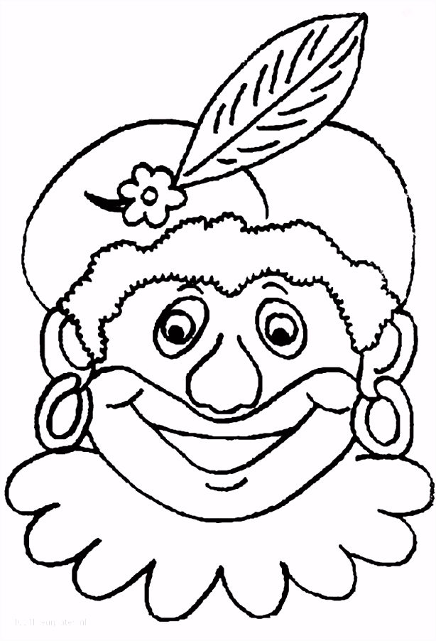 Kleurplaat Sinterklaas Cadeautjes Kleurplaat Masker Zwarte Piet Archidev A1ax24uyu2 T5re5voxs0