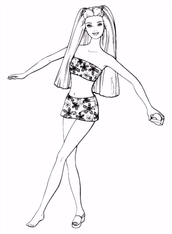 Kleurplaten Barbie En De Drie Musketiers Barbie In Bikini Kleurplaat K8wv57env3 Wuoemvhshm