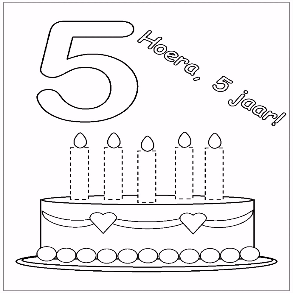 Kleurplaten Cijfers Kleurplaat Hoera 5 Jaar Archidev W3nz56thq4 J4yt25cipu