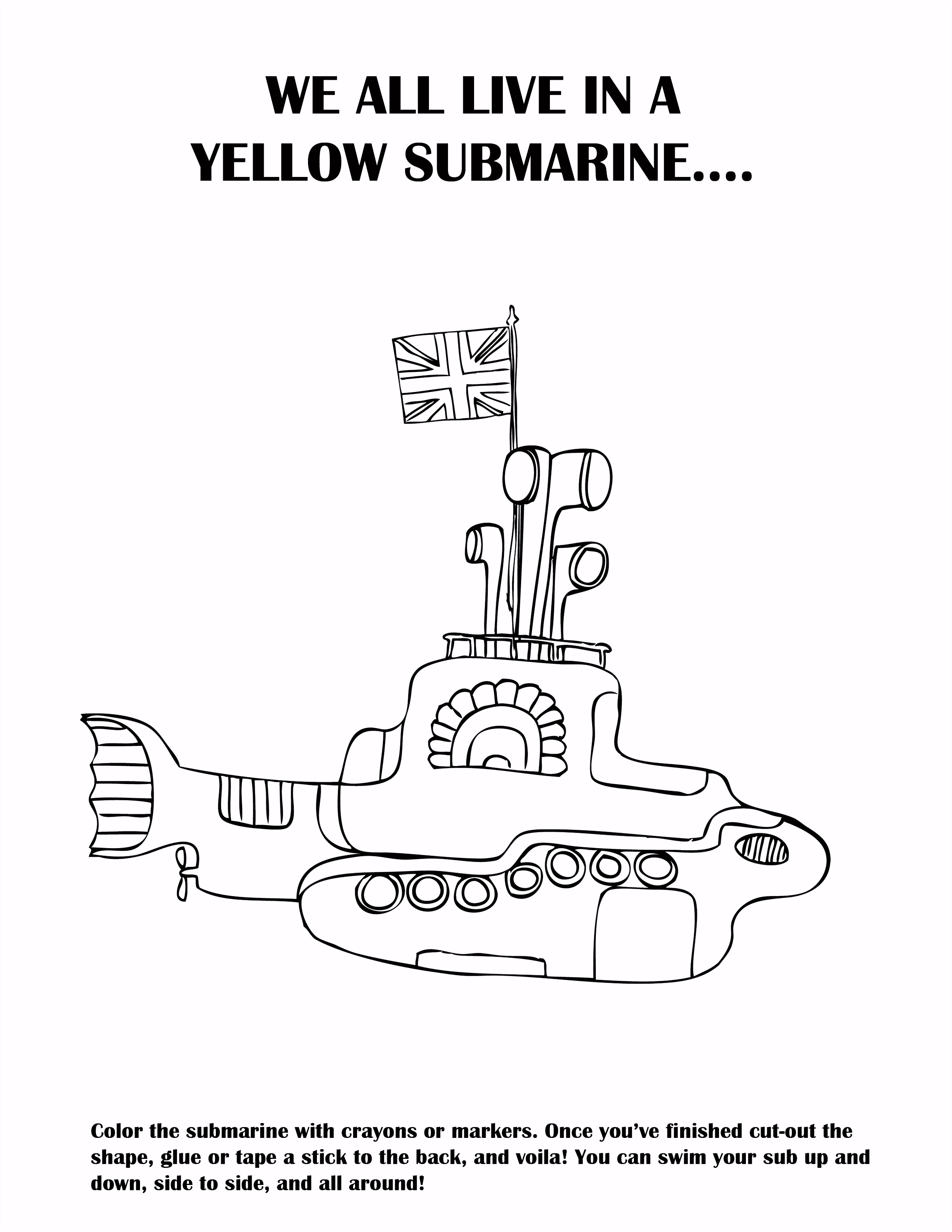 Kleurplaten Dip En Dap Diy A Yellow Submarine I Made This Activity Sheet for My Nephew S S4dd54tec4 K5hkvufedv