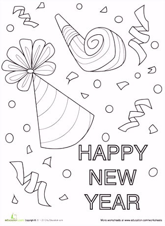 Kleurplaten Kerst En Nieuwjaar New Year Confetti Coloring Page B2gf47njc5 isqe52bdhv