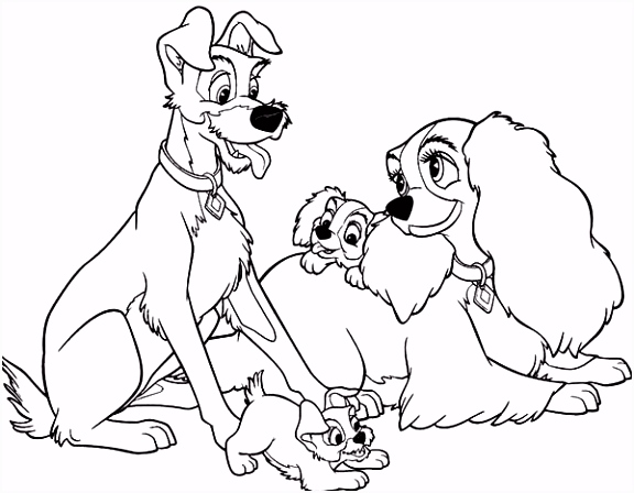 Kleurplaten Lady En De Vagebond Lady and the Tramp Lady and the Tramp is Happy Family Coloring G4wu56np24 Q2os4ukqf0