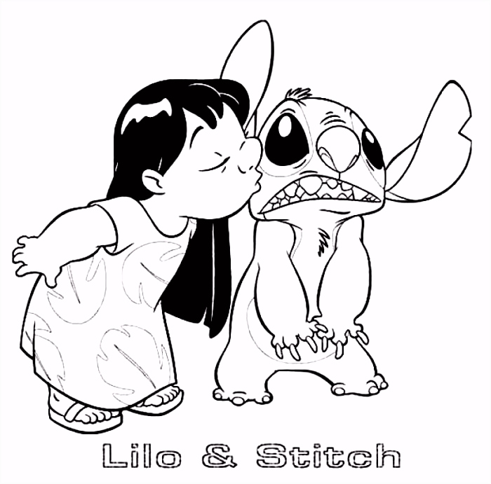 Kleurplaten Lilo En Stitch Lilo Kissing Her Best Friend Stitch Coloring Page for Kids E0ba56wkc4 W4tdhuleku