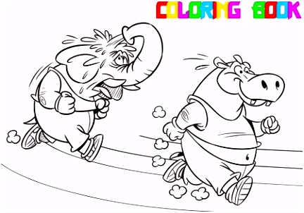 Kleurplaten Nijlpaarden Kleurplaat Pagina Bos Ren — Stockvector © Snowkat C2bn57dhe3 Gspc62zyf4