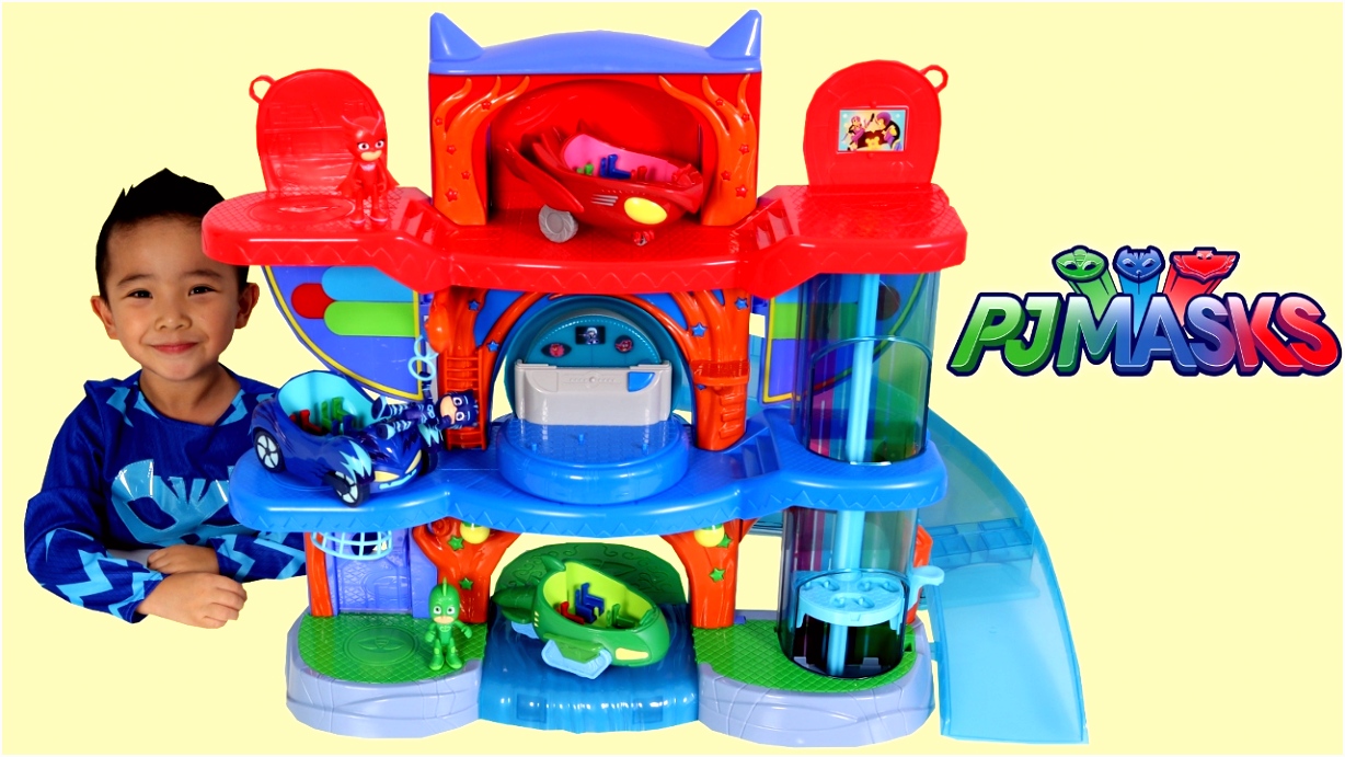 Kleurplaten Pj Masks Pj Masks Headquarters Playset toys Unboxing and Playing with Catboy A1xd11tyd4 Vvqauueth5