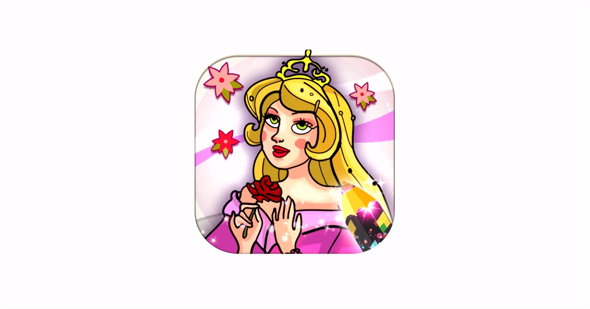 Kleur verhaal prinsessen prinsessen kleurboek in de App Store
