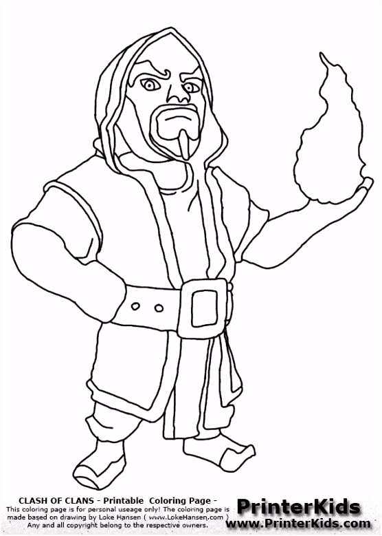 Kleurplaten Roze Panter Clash Clans Wizard Coloring Page Clash Of Clans I5um77ily5 Hmwe62ngc6