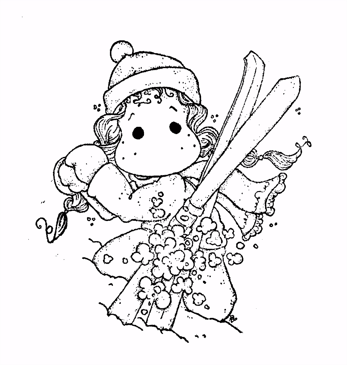Kleurplaten Skieen In the Snow Tilda Ski Stempel Magnolia Tilda J6jk75zrs0 T2ysvmqtw4