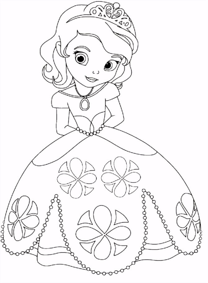 Princess coloring page Kleurplaat prinses