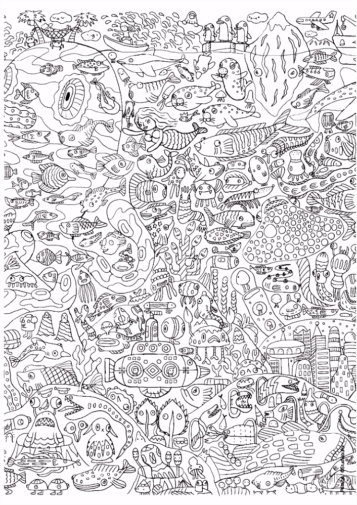 Kleurplaten Titeuf Coloring Page World Under the Sea Portrait K8ev45vnx1 U2vwh4ua06