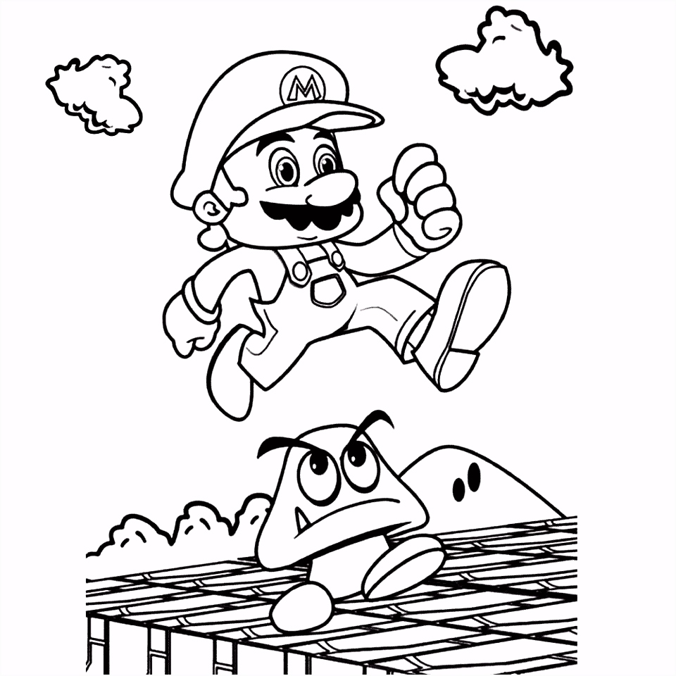Mario Kerst Kleurplaten Super Mario Bros Kleurplaten R1ia35upg5 U4dshhkvl4