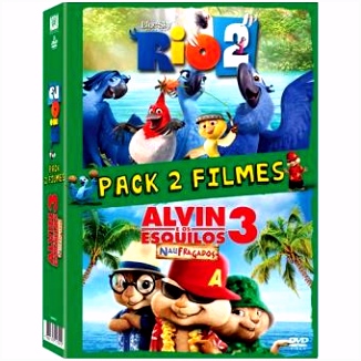 Pack Rio 2 Alvin e os Esquilos 3 Vários DVD Zona 2 pra