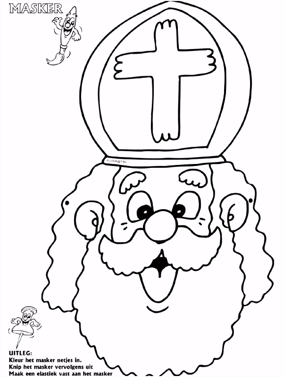 Sinterklaas Kleurplaat Met Kleur Kleurplaten Maskers Sinterklaas Archidev Y4iu57mhr3 Duwhhunds2
