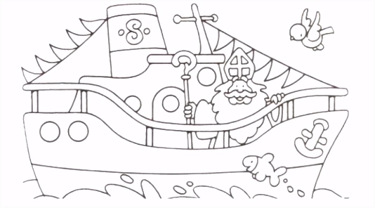 Sinterklaas Kleurplaat Vlag Kleurplaat Boot Van Sint Archidev Y5gd36ild4 D6dhuuitnv