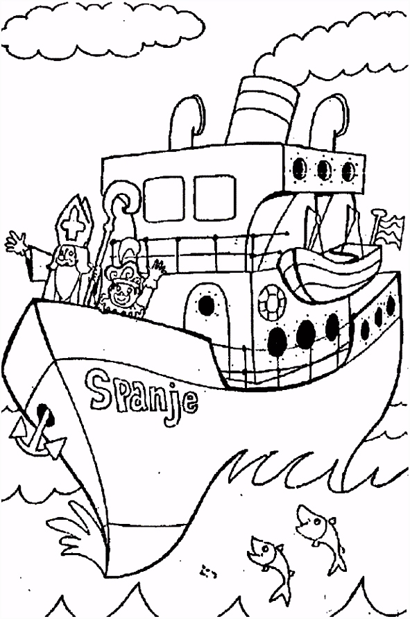 Sinterklaas Kleurplaat Vlag Sinterklaas Kleurplaat Met Stoomboot Wielostditop Y7iu23cdi9 Xutes6isg2