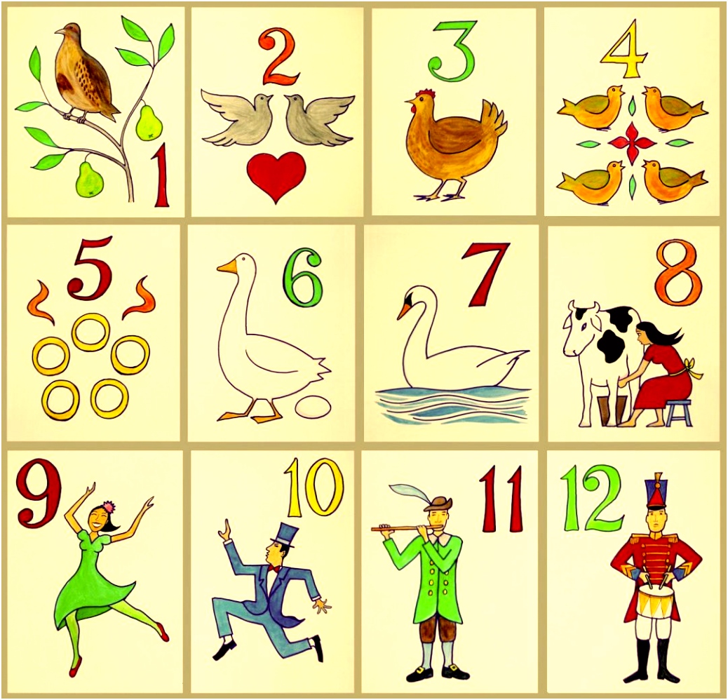 Sinterklaas Rekenkleurplaat the Twelve Days Of Christmas song V7ux26eek5 S2yl6sifuv