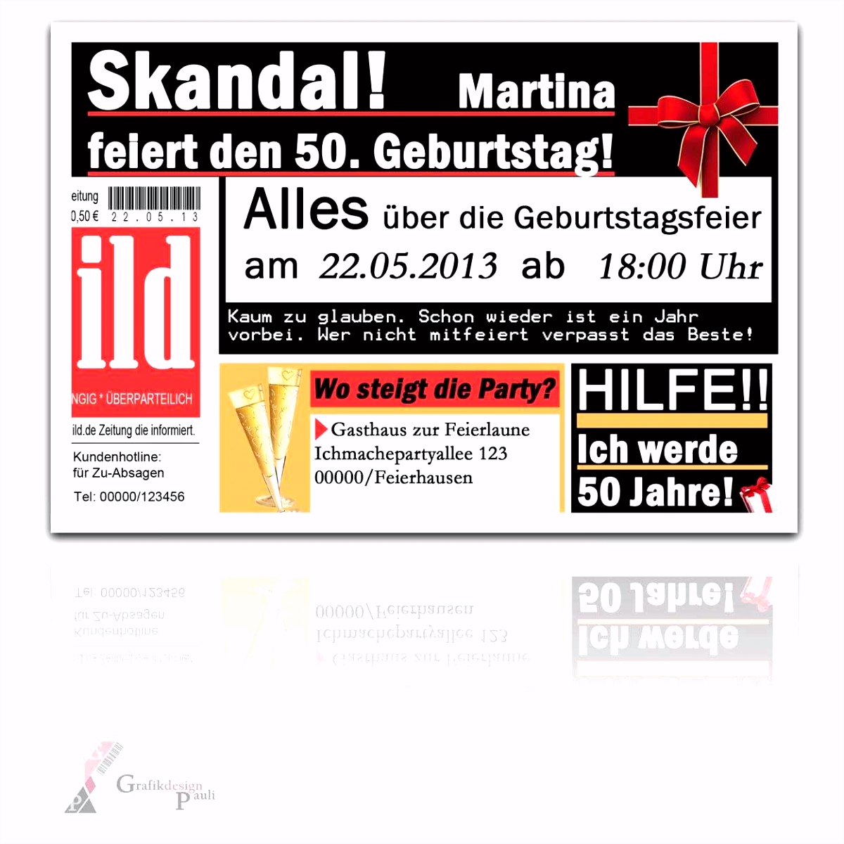 Einladungskarten Geburtstag 50