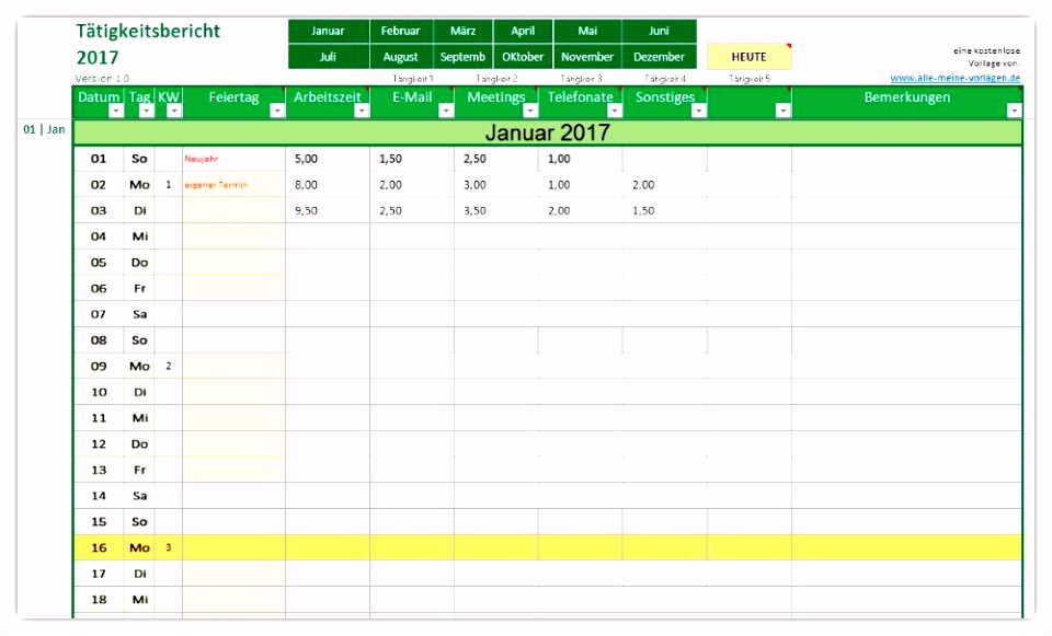 Excel Arbeitszeitnachweis Vorlagen 2017 15 Arbeitszeitnachweis Excel