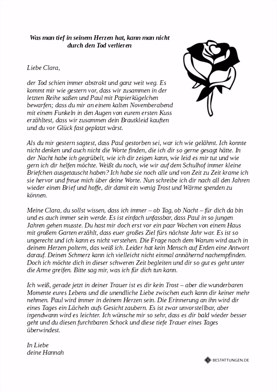 fortgeschritten muster lebenslauf verstorbenen beileidsschreiben