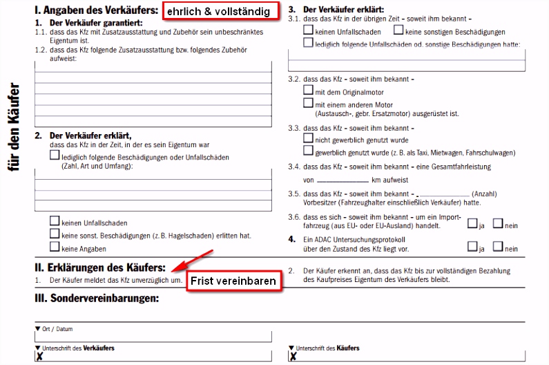 Auto Kaufvertag Privat Tipps & Mustervertrag für Privatpersonen